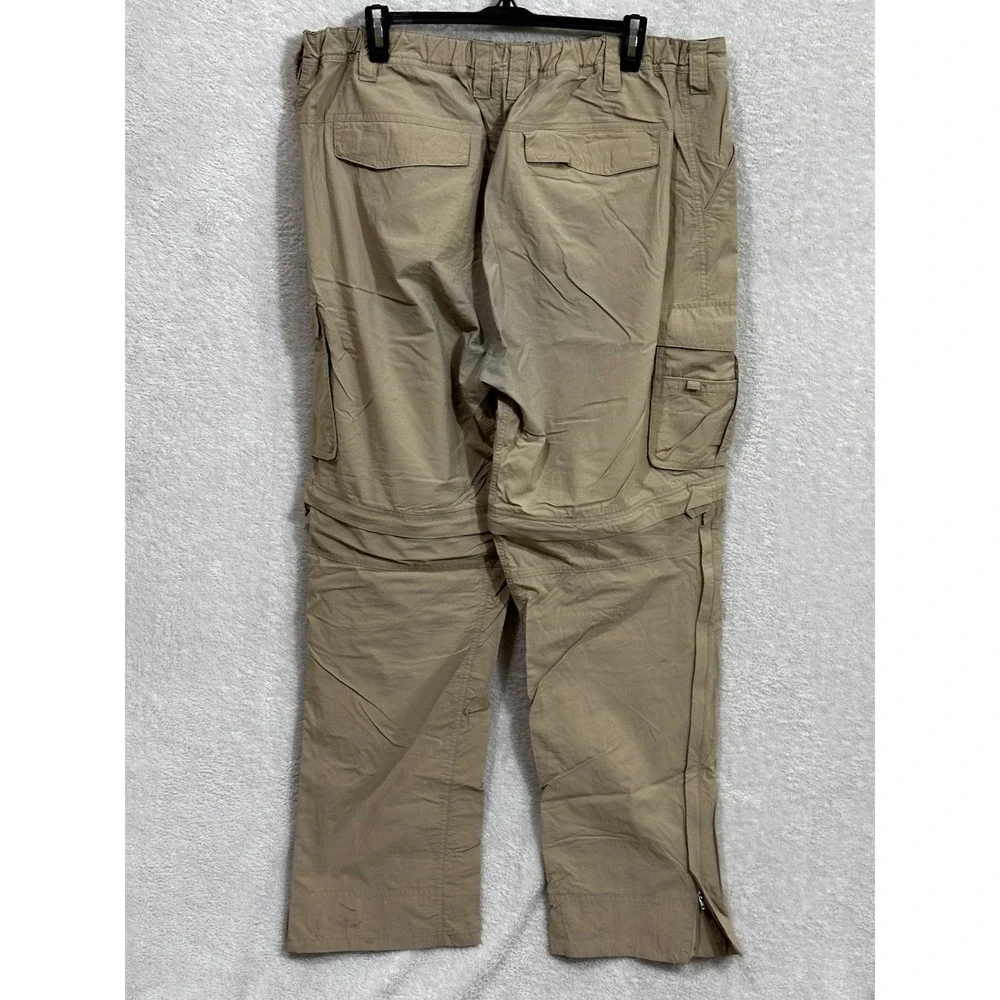 REI Convertible Pants Mens XL 32 Tall Brown Hiking Stretch Cargo‎ Outdoor Zip